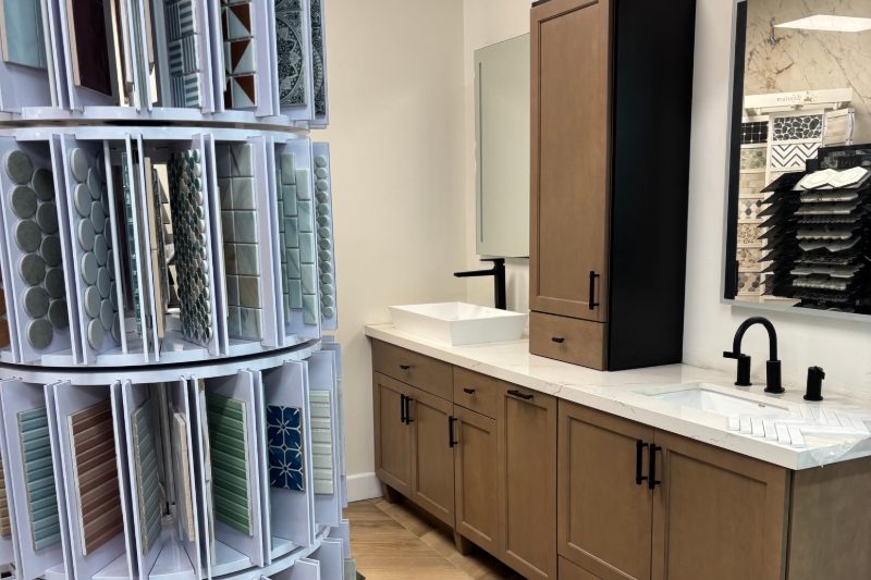Bathroom display at Delta Floors Carpet One